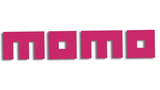 MOMO ružová vysekávaná nálepka