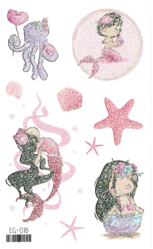 Umývateľné tetovanie pre deti GLITTER MERMAID EG018