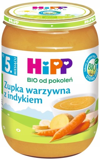 HiPP BIO zeleninová polievka s morčacím obedom 5m+ 190g