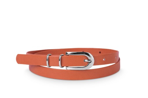 Klasický oranžový matný dámsky opasok 1,5 cm