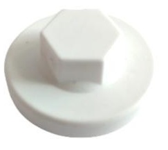 Krytka na maskovanie skrutiek FARMER, kľúč 8, BIELA, 20 ks
