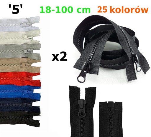 Zips na členok #5 - 70 CM - ZELENÝ