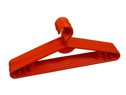 Vešiak na šaty, ORANŽOVÝ, 25 ks