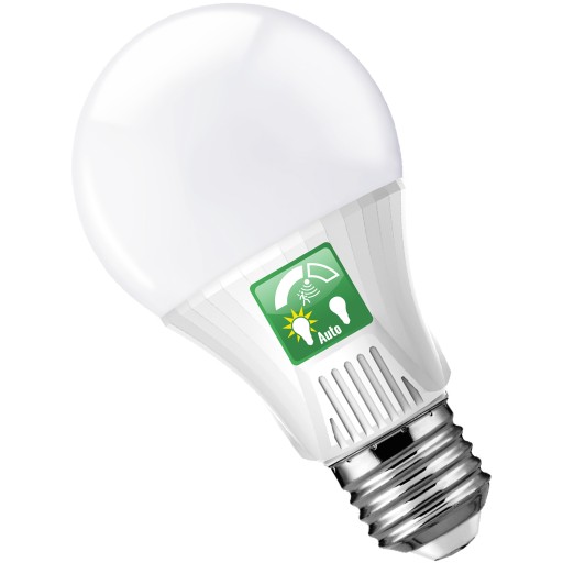 E27 9W LED ŽIAROVKA S POHYBOVÝM A SÚMRAKOVÝM SNÍMAČOM