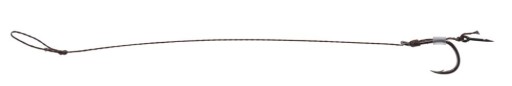 MF RIG - S IHLOU - ostnatý háčik č.4 / oplet: 0,16mm/10cm - balenie 8ks