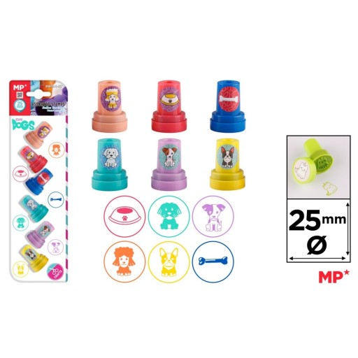 PEČIATKY PRE DETI MIX VZOROV MILÉ PSI 6 ks MP PM194-37