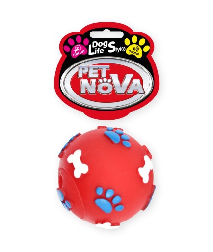 PET NOVA VINYLOVÁ GUĽA PRE PSA HRAČKA 6CM PIŠKA