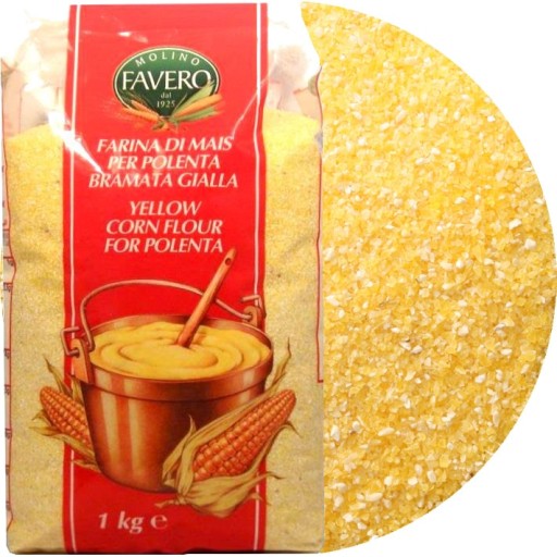 Kukuričná múka hrubá žltá Jemná 1kg FAVERO