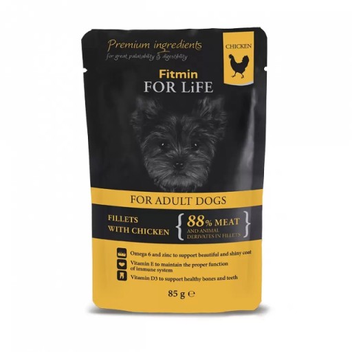 Fitmin For Life dospelé kuracie filety vrecúško 85 g