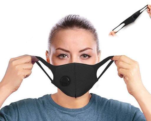 6x OPÄTOVNE POUŽITEĽNÁ 3D OCHRANNÁ HUBKOVÁ MASKA S VENTILOM