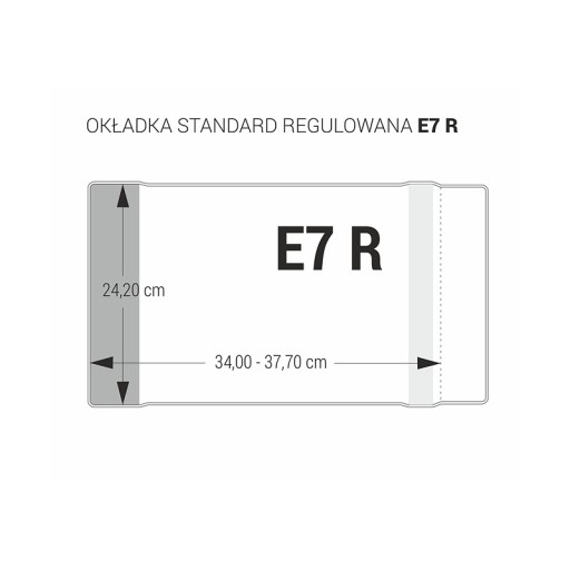 Knižný obal 242 mm nastaviteľný obal ozk43