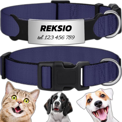 SILNÝ NASTAVITEĽNÝ OBLIEK PRE PSA INDEX MAČKA DOG + GRAVÍR 35-55cm L