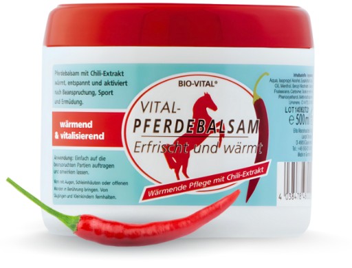BIO-VITAL PFERDEBALSAM 500ML - MASŤ NA ZAHREJOVANIE KONÍ
