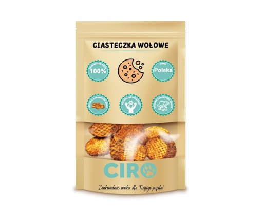 Psia pochúťka Ciro Beef Cookies 50G Natural 100% Mäso!