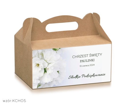Kraftové krabice na tortu svätého krstu + personalizácia