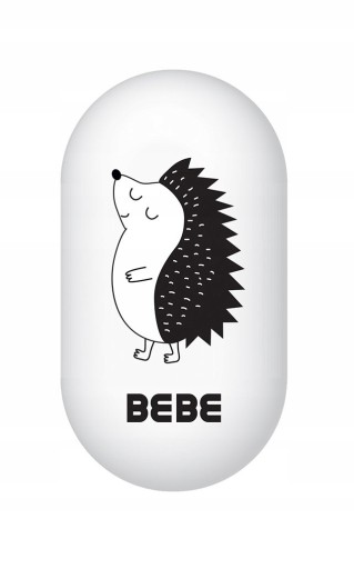 Školská guma - INTERDRUK - BEBE - JEŽKO - biela