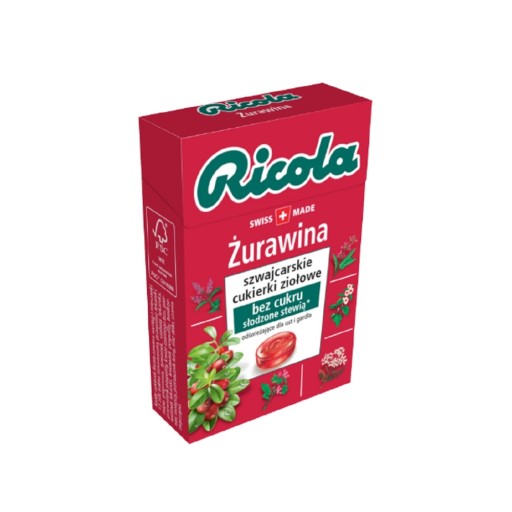 Ricola bylinkové cukríky brusnica 27,5g