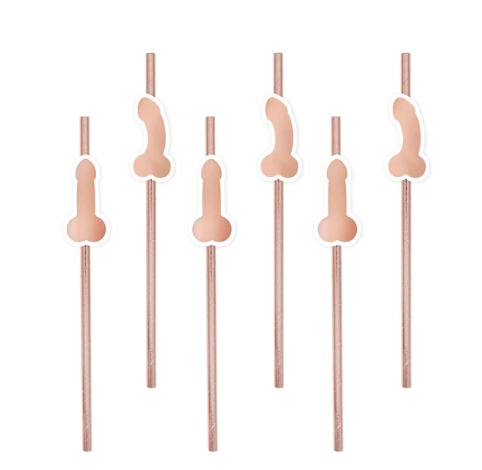 Slamky na penis na sliepku rosegold 8 ks.