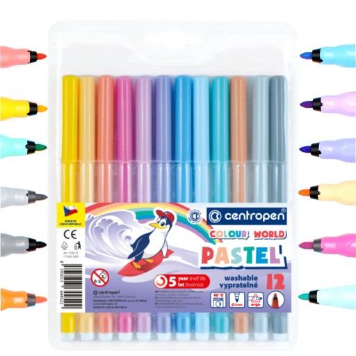 PASTELOVÉ VÝLETY DO ŠKOLY 12 FARIEB CENTROPEN