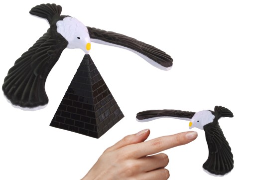Čierna hračka Antigravity Balancing Bird