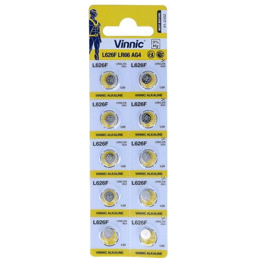 Batéria LR66 ( AG4, L626F ) 1,5V Vinnic