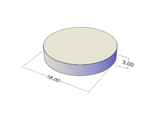 Cylindrický feritový magnet MW 18x3 F30 10 ks