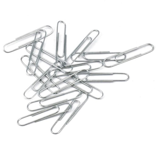 okrúhle kovové kancelárske klipy 100 ks 28mm