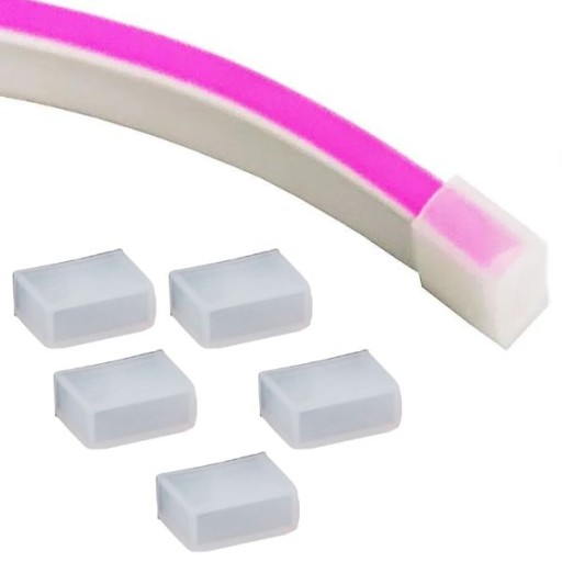 Sada 5 kusov koncoviek pre LED pásy NEON FLEX 6 x 12 mm