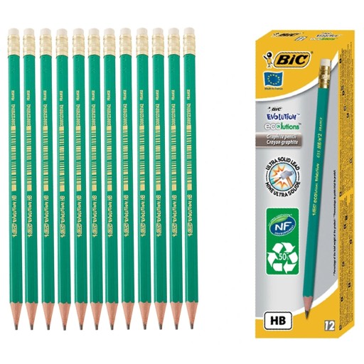 CERUHA S GUMOU BIC EVOLUTION HB ECO SCHOOL 12 ks