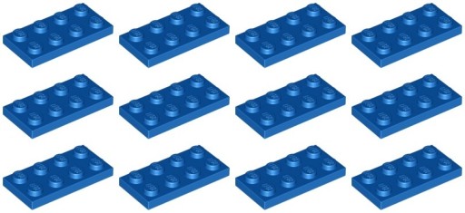 LEGO 3020 TANIER 2x4 modrý NOVINKA (15g) 12 ks.