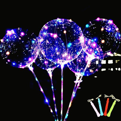 FAREBNÝ LED BALÓN SVIETIACI VEĽKÉ VÝKONNÉ SVIETIDLÁ NA DEKORÁCIU TYČKY SVIETÍ