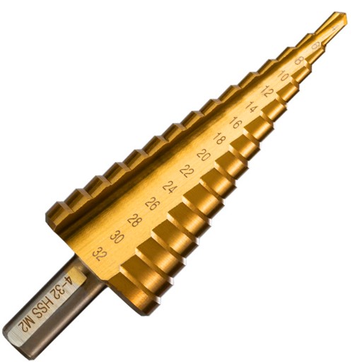 ODOLNÝ TYTAN HSS vianočný stromček stupňovitý kužeľový vrták do kovu 4-32MM