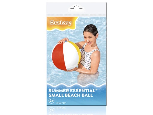 Bestway Nafukovacia farebná pruhovaná lopta pre deti a dospelých 51 cm 31021