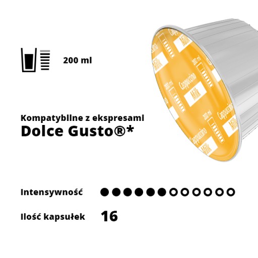 Kapsule pre DOLCE GUSTO Rene Latte Macchiato 16 ks