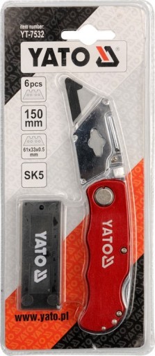 Nôž s lichobežníkovou čepeľou 61x33mm Yato YT-7532