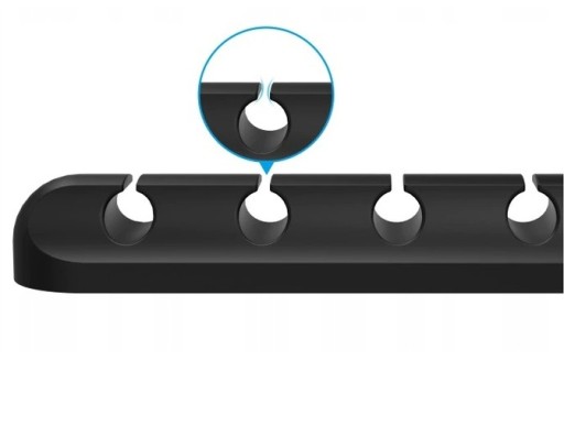 Organizér na káble na stôl 116,2x22x14mm čierny
