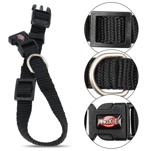 Prémiový golier, XXS–XS: 15–25 cm/10 mm, čierny