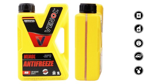 KVAPALINA RADIÁTOROV -35C ČERVENÝ VENOL 1L NEMECKÁ KVALITA