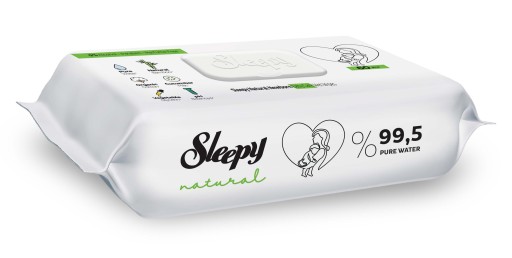 Vlhčené obrúsky pre deti 99,5% voda BIO BAVLNA 60 ks.