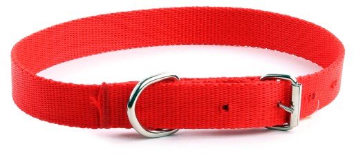Látkový obojok pre psa TAPE 19-26cm ČERVENÝ