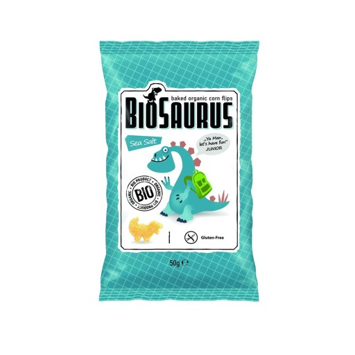 Kukuričné chrumky z dinosaurov s organickou morskou soľou