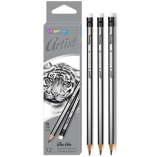 Sada 12 ceruziek Artist Colorino HB s gumou