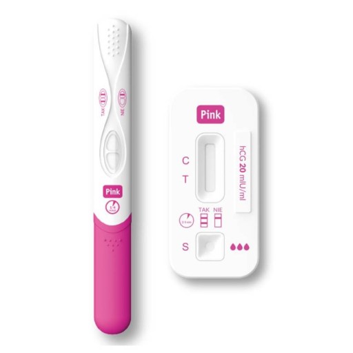 PINK DUO tryskový a tanierový tehotenský test, 2 ks