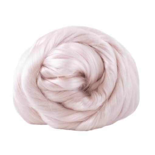 Vlna česaná viskóza Viskóza na plstenie 2m 50g Pearl Pink