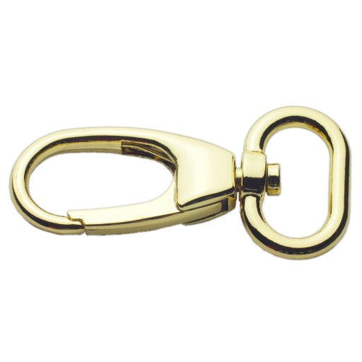 Kovová karabina na popruh tašky, 20 mm zlatá