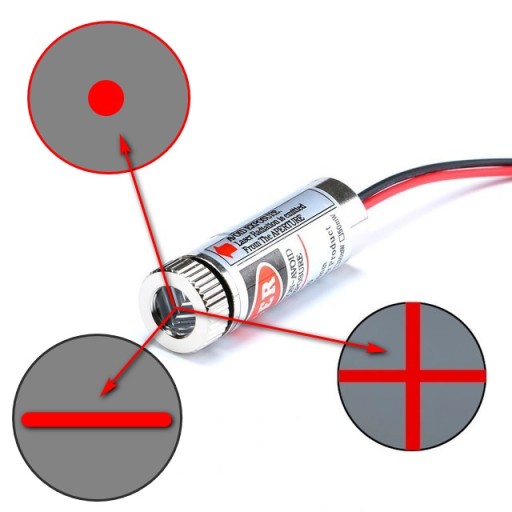 Červený laser 5mW 650nm s úpravou POINT-DOT