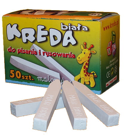 BIELE TABUĽOVÁ KRIEDA 50 KS