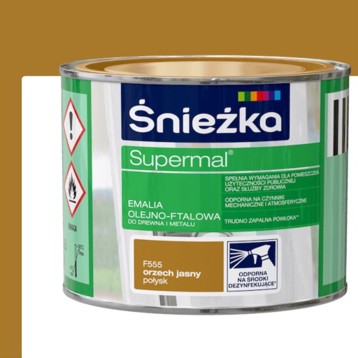 ŚNIEŻKA Supermal olejovo-ftalátový email LESK 200ml SVETLY ORech