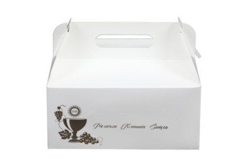 TORTA BOX KOMUNION TORTA 19x14x9cm ČERVENÁ PLAST