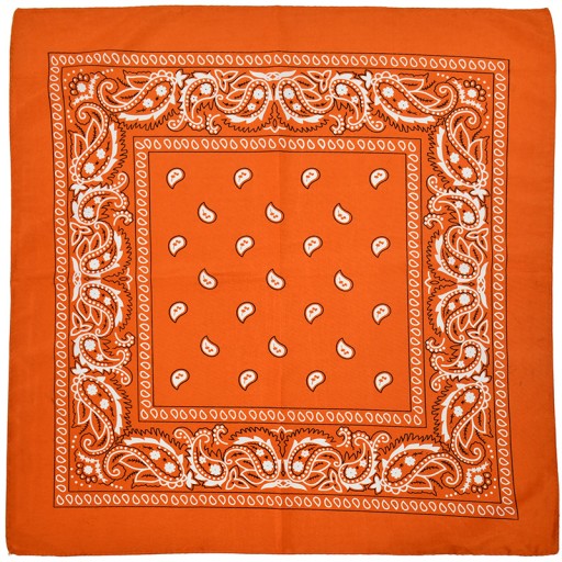 Bandana oranžová šatka do vlasov bandana paisley badnanka bandana